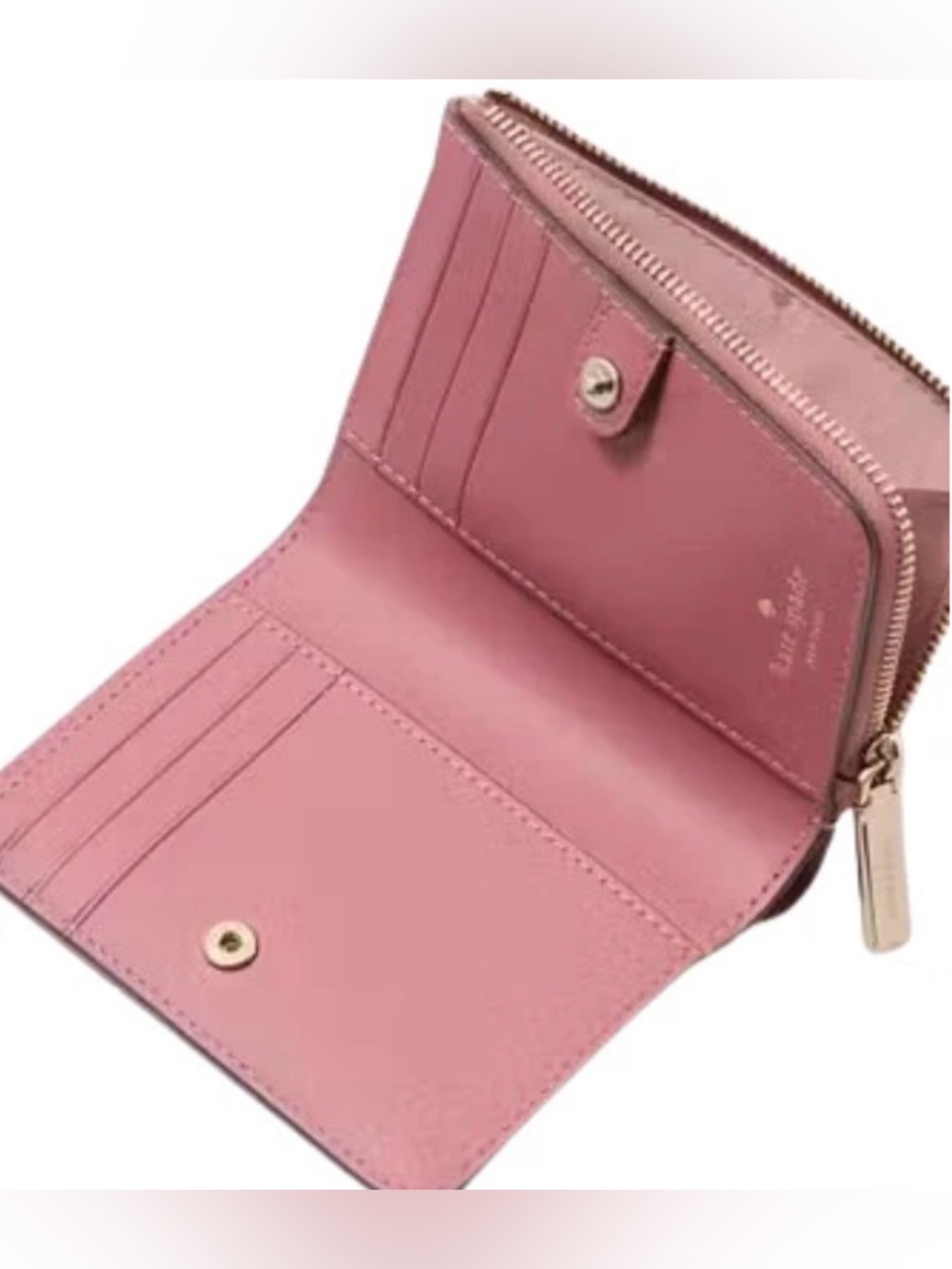 kate spade Small Pebbled Leather L-Zip Wallet - Picture 3 of 15